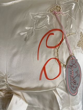 Camicia da notte Vintage in seta tg 42 IT Armelle