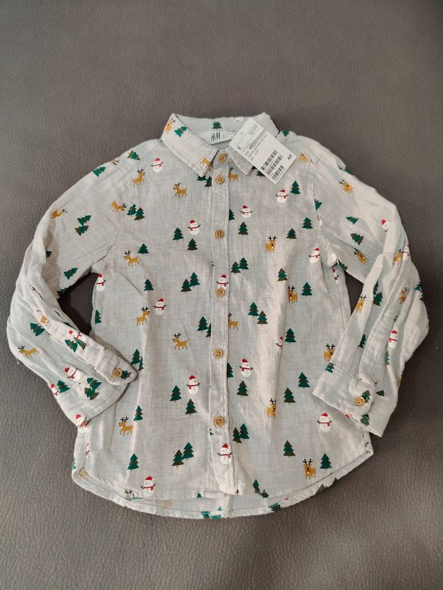Camisa navideña 4-5 años nueva hym