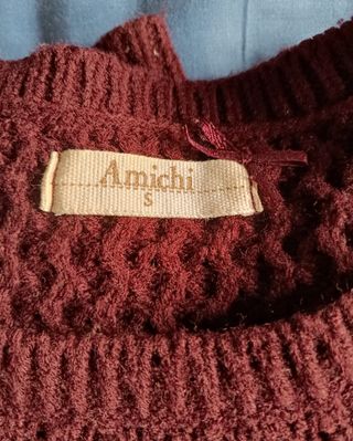 Jersey granate de punto Amichi talla S