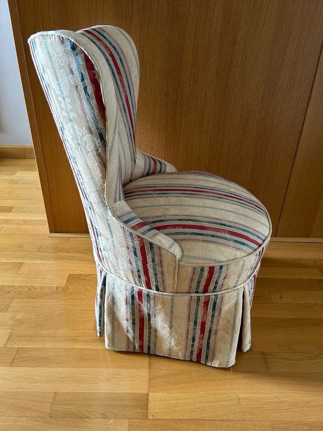 Butaca estampada en rayas
