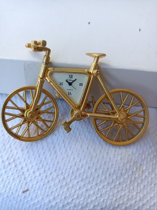 Orologetto bicicletta dorato