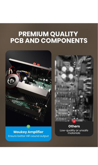 Moukey Receptor de Amplificador de Audio Estéreo