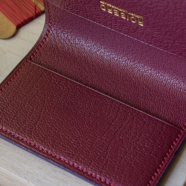 Billetera Tarjetero Plegable piel Cabra / Pueblo