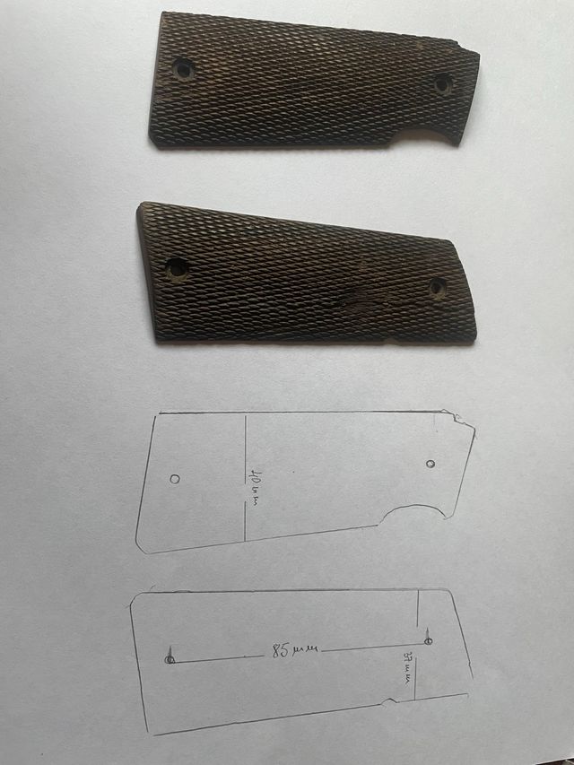 Cachas pistola tipo 1911
