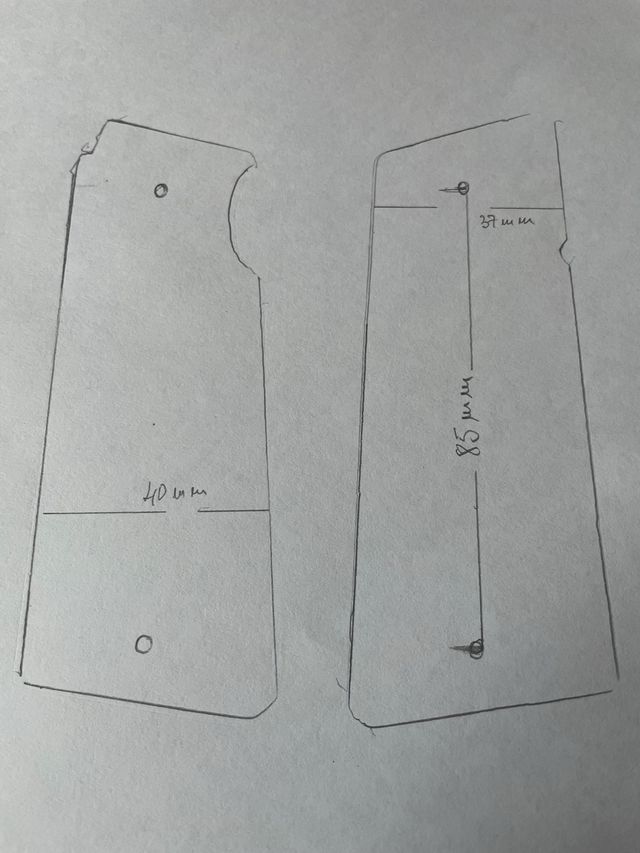 Cachas pistola tipo 1911