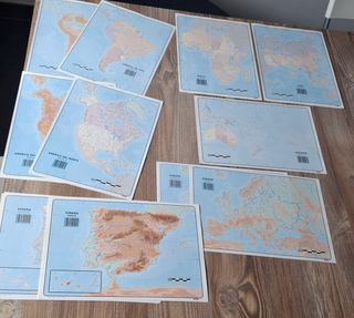 Mapas MUDOS NUEVOS Y ORIGINALES DE PAPALERIA