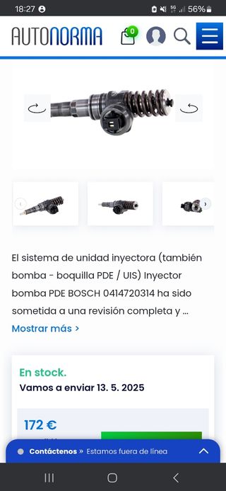 Inyectores bomba 1.4 tdi AMF/ BMS 3 unidades
