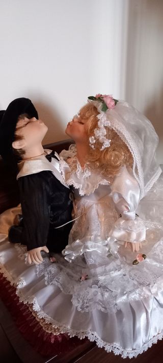 Sposini in porcellana Vintage 35 Cm.