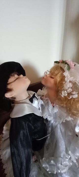 Sposini in porcellana Vintage 35 Cm.