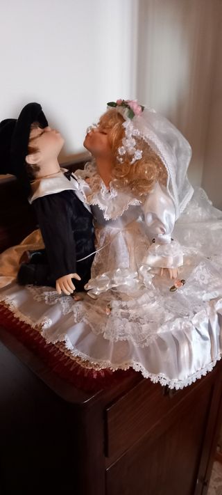 Sposini in porcellana Vintage 35 Cm.