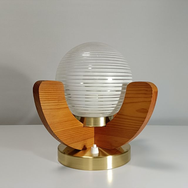 CANDEEIRO DE MADEIRA DOS ANOS 70