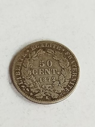 Francia Tercera Republica 50 céntimo1872