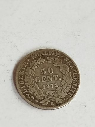 Francia Tercera Republica 50 céntimo1872