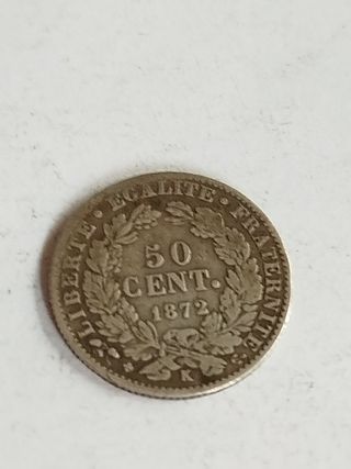 Francia Tercera Republica 50 céntimo1872