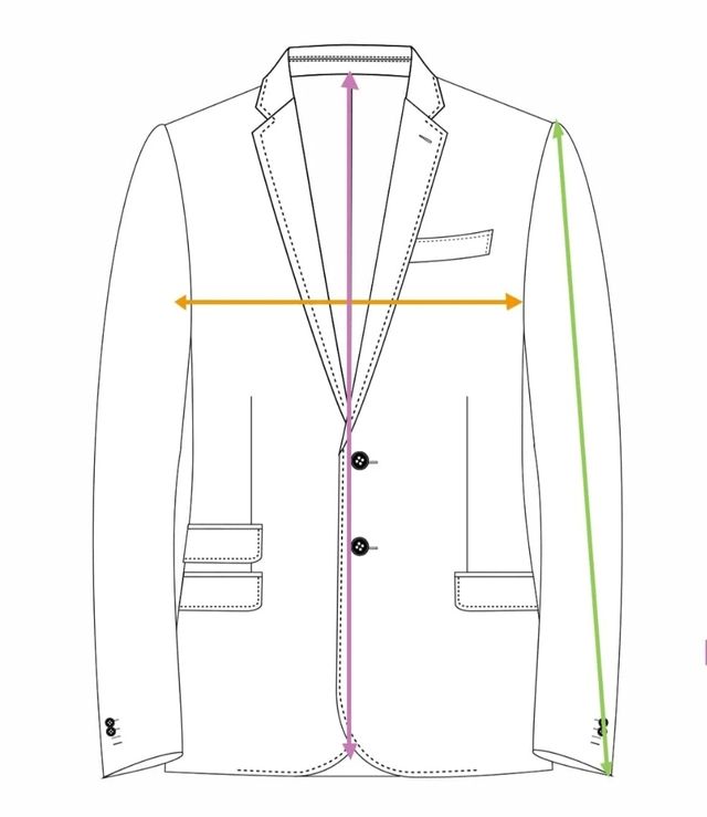 Americana hombre. Azul oscuro.