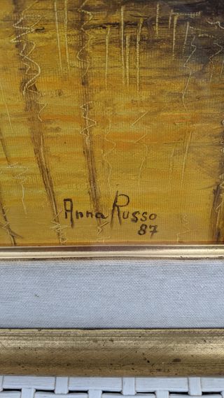 Quadro Paesaggio Anna Russo 1987 Olio su Tela