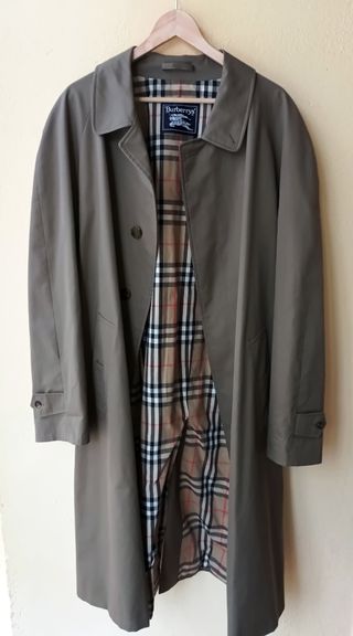 Gabardina hombre Burberry /Trench Verde/Beige