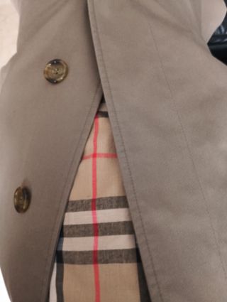 Gabardina hombre Burberry /Trench Verde/Beige