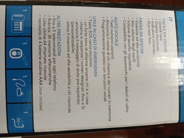 Telefono fisso Brondi con SOS