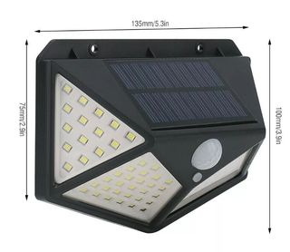 2 Faretti 100 Led Energia Solare Sensore