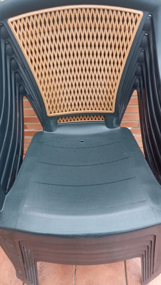 Sillas de terraza verde oscuro