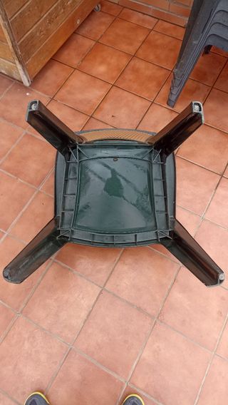 Sillas de terraza verde oscuro