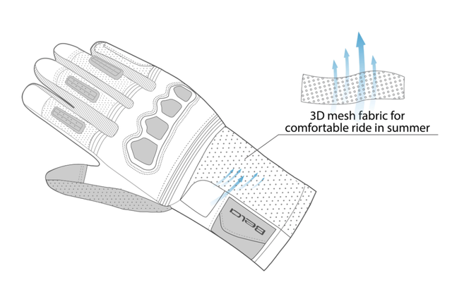 BELA - Guante Textil Twix Lady Negro/Rosa