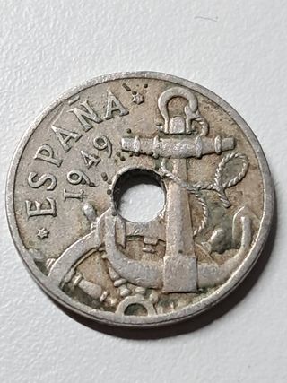 Moneda de 50 céntimos año 1949