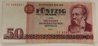 Billete 50 marcos Alemania DDR 1971