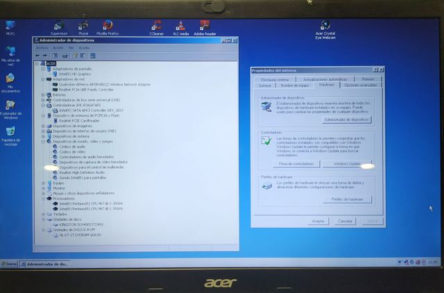 Computer portatile Acer V5-531 Windows XP + Windows 10 PRO