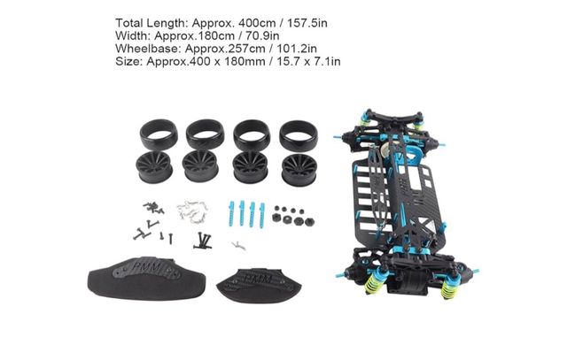Telaio interasse RC fibra di carbonio TT01/TT01E