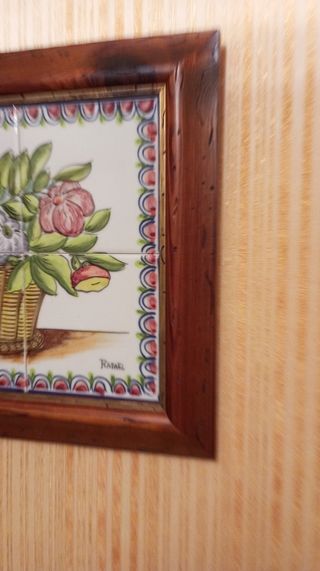 Mosaico de azulejos enmarcados 