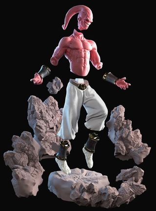 Dragon Ball - Majin Buu figura resina bola dragon