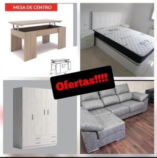 Camas sofás armarios cómodas mesas...