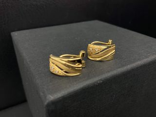 pendientes oro 18k con piedra con circonita