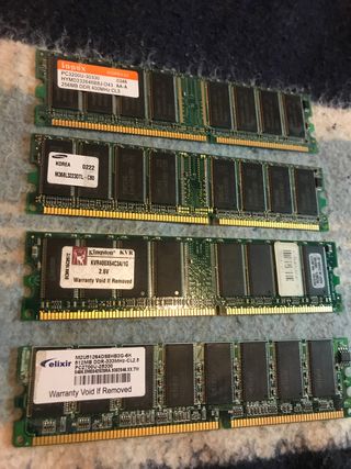 Memoria Ram tarjetas