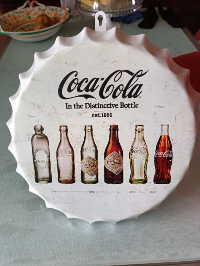 Collezionismo, insegna "Coca Cola" vintage.