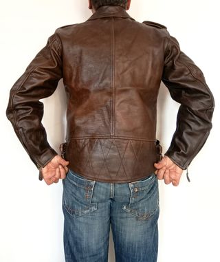 Cazadora aviador cuero auténtico M Medidas indicad