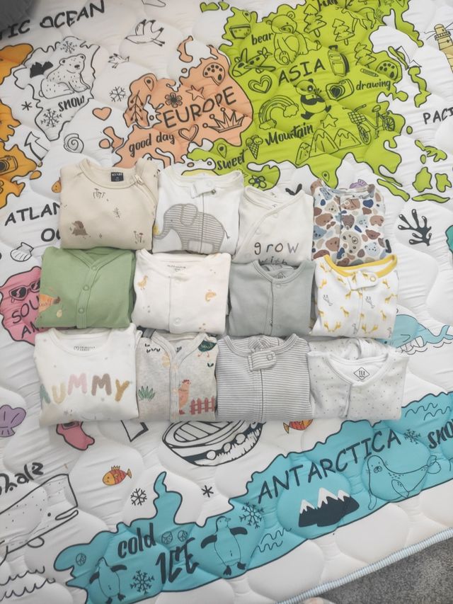 Lote pijamas bebe 0-3 meses