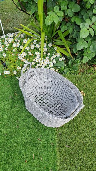 Cestas cuerda trenzada imitación mimbre.