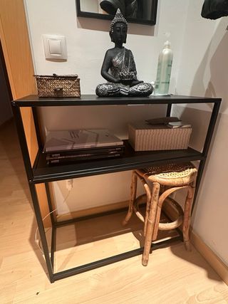 Mueble aparador negro metal