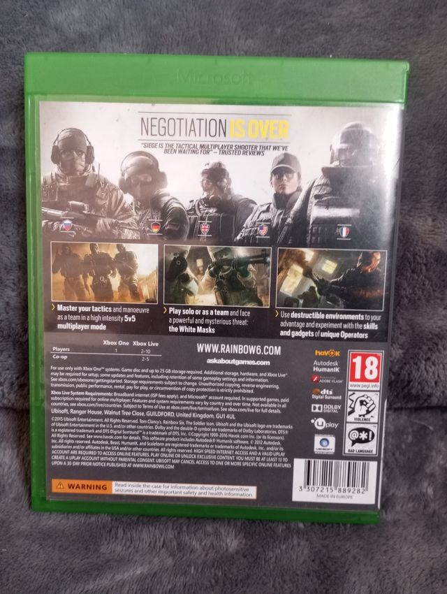 Rainbow Six Siege XBOX ONE 