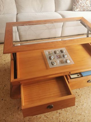 Mesa salón abatible maciza