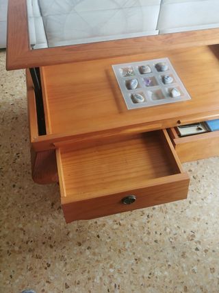 Mesa salón abatible maciza