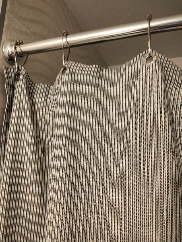 Cortinas de baño con barra y enganches