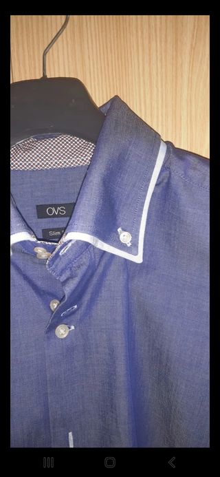 CAMICIA OVS SLIM FIT TG L COTONE