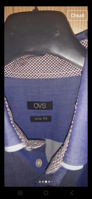 CAMICIA OVS SLIM FIT TG L COTONE