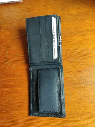 Cartera tarjetero piel