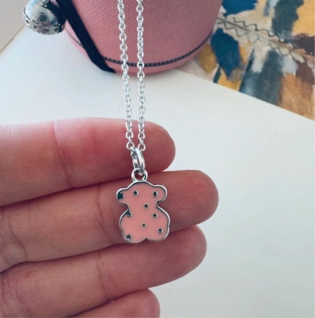 Collar Tous Face de plata con esmalte