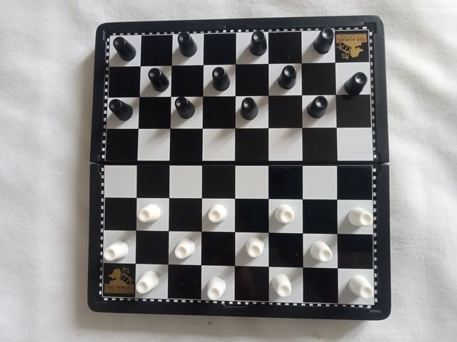 Jogo portátil de xadrez e damas